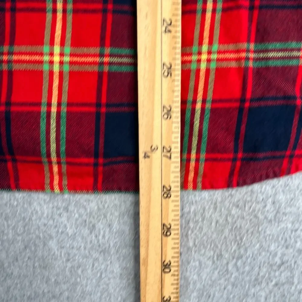 Ralph Lauren Shirt Youth XL Red Blue Tartan Plaid Pony Long Sleeve